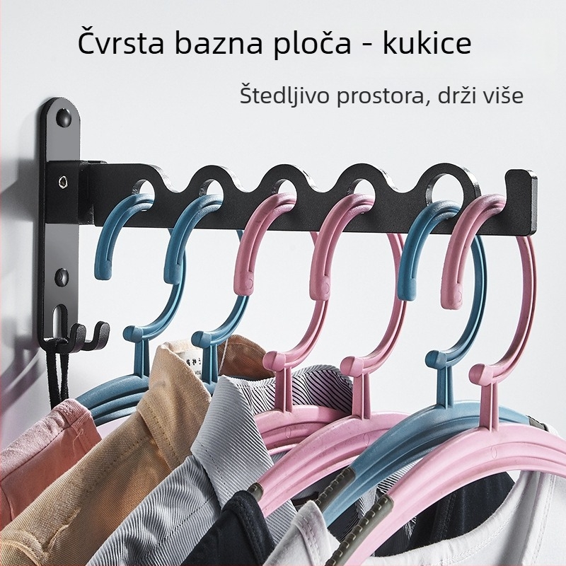Zidni sklopivi štap za sušenje odjeće – aluminijska legura, moderan minimalistički stil, marka LGC