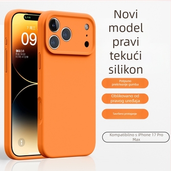 Kućište za iPhone 17 Pro Max od tekućeg silikona, potpuno pokrivanje, zaštita od padova, novi dizajn