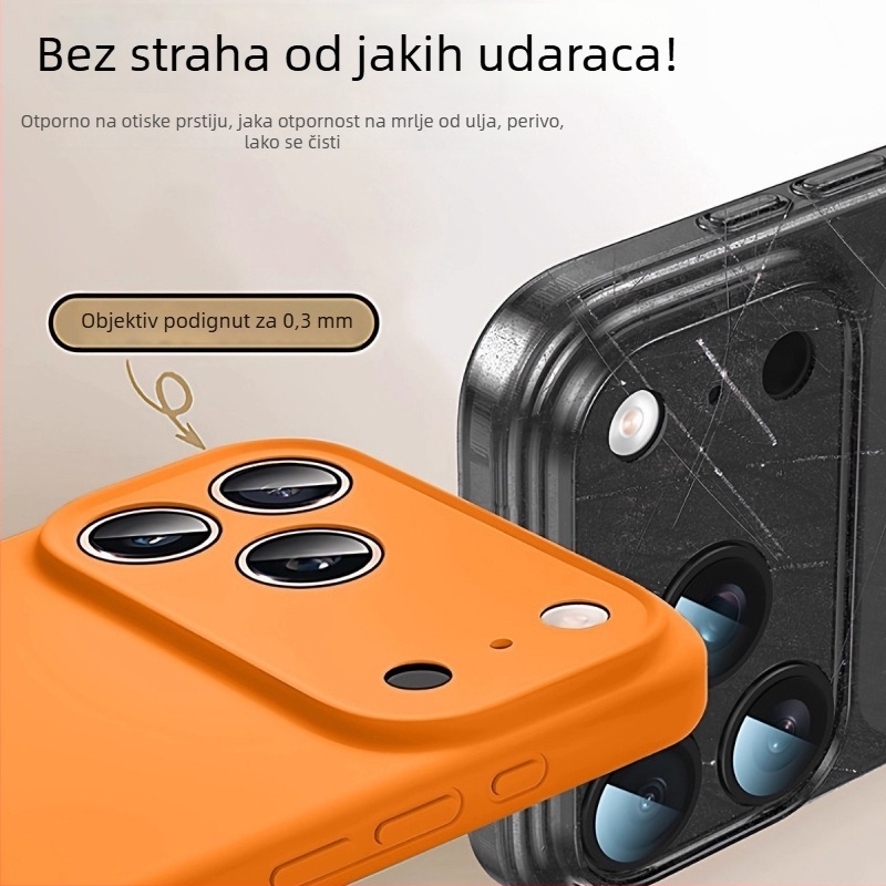 Kućište za iPhone 17 Pro Max od tekućeg silikona, potpuno pokrivanje, zaštita od padova, novi dizajn