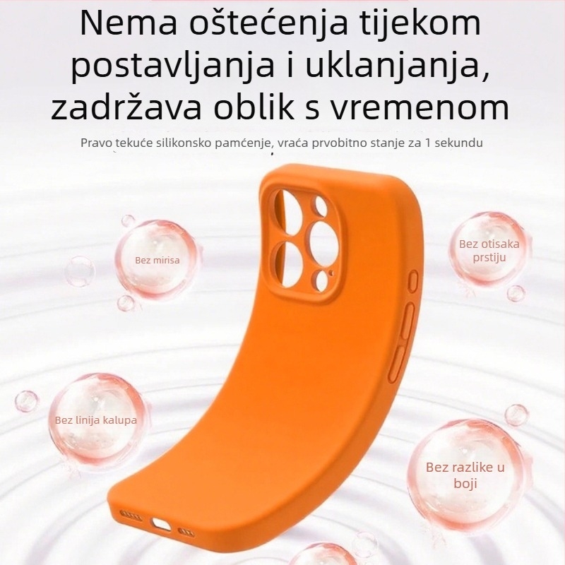 Kućište za iPhone 17 Pro Max od tekućeg silikona, potpuno pokrivanje, zaštita od padova, novi dizajn