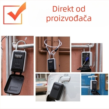 Kutija za ključe s numeričkim kombinacijskim zaključavanjem, BH006, cinkovi legura, viseća metalna kutija za kućnu/poslovnu i skladišnu uporabu