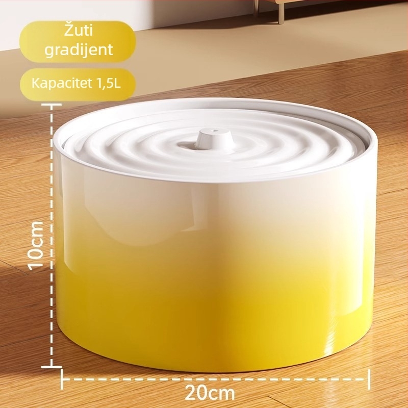 Keramički vodeni dispenzer za mačke s konstantnom temperaturom grijanja i automatskim dopunjavanjem vodom, kapacitet 1,5 L, težina 750 g