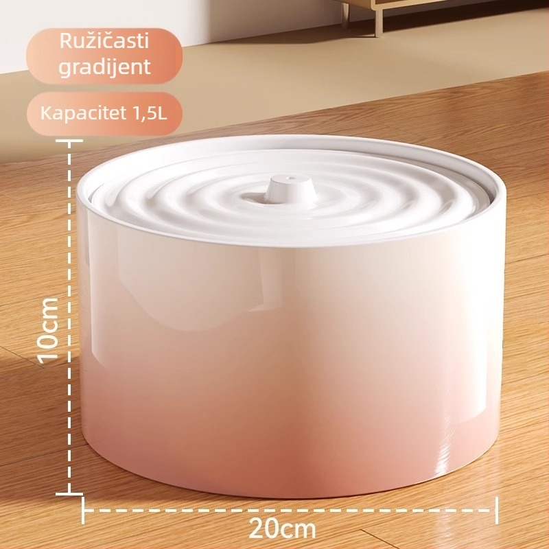 Keramički vodeni dispenzer za mačke s konstantnom temperaturom grijanja i automatskim dopunjavanjem vodom, kapacitet 1,5 L, težina 750 g