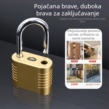 Mehanička brava s lozinkom - nehrđajući čelik, 8 mm šipka, model dugačak / kratak, za garderobe i vrata, otključavanje lozinkom