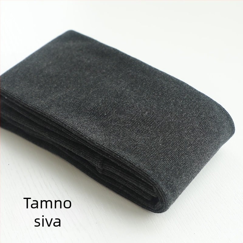 Zimske tajice u boji zobi mliječno-čajne boje, 900D flis unutrašnjost, vertikalne pruge, tople i oblikuju siluetu, osnovni sloj