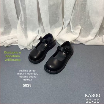 Dječje školske cipele, britanski stil, gornji dio od mikrovlaknaste kože, zatvaranje Velcro trakom, PU ulošak, TPR potplat