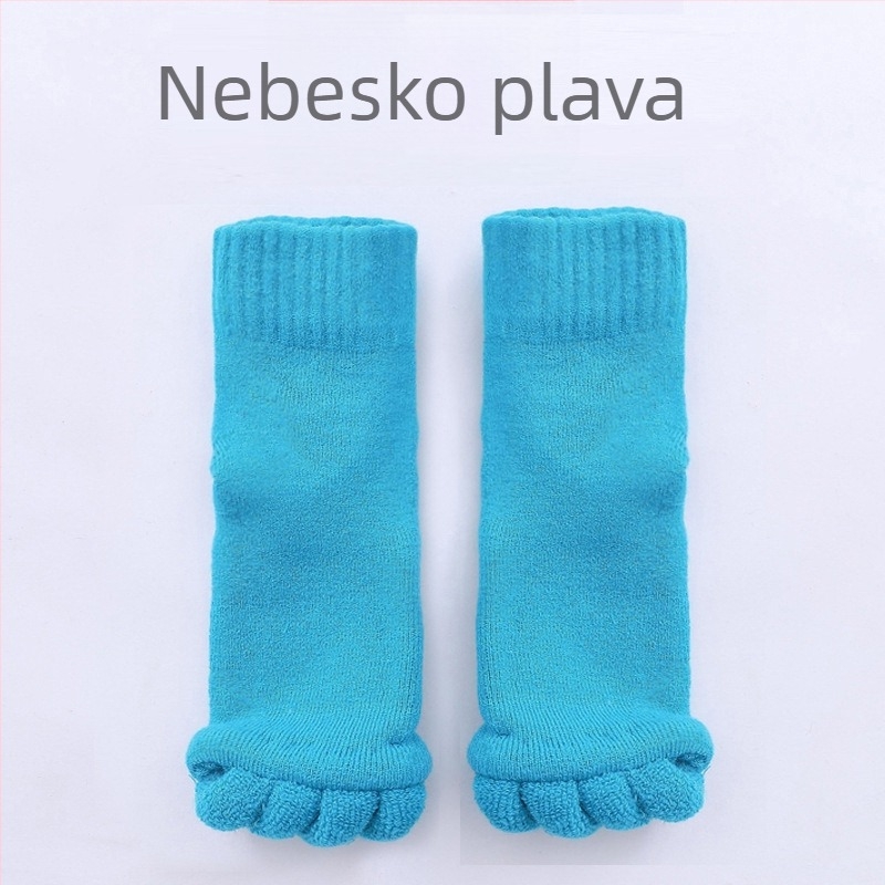 Yoga čarape s pet prstiju, protuklizne, srednje dužine, akrilna vlakna, unisex