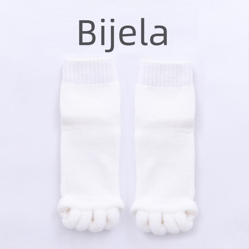 Yoga čarape s pet prstiju, protuklizne, srednje dužine, akrilna vlakna, unisex