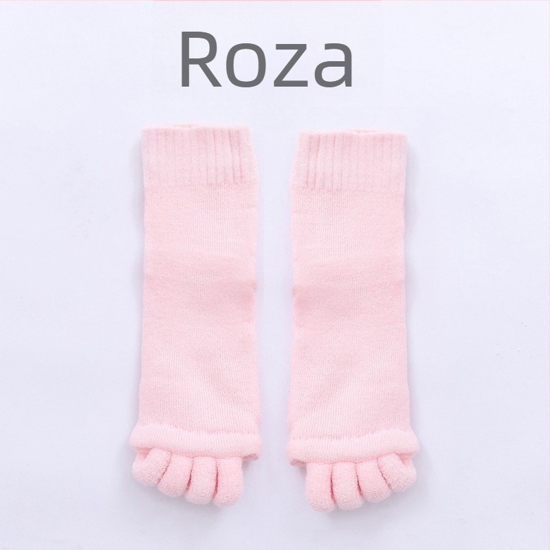 Yoga čarape s pet prstiju, protuklizne, srednje dužine, akrilna vlakna, unisex