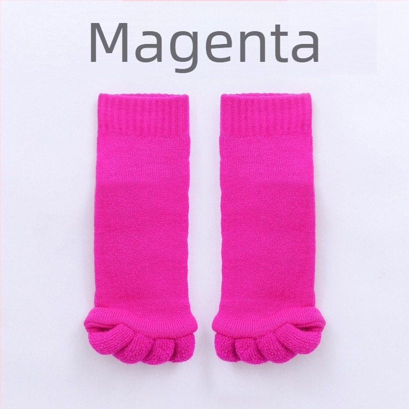 Yoga čarape s pet prstiju, protuklizne, srednje dužine, akrilna vlakna, unisex