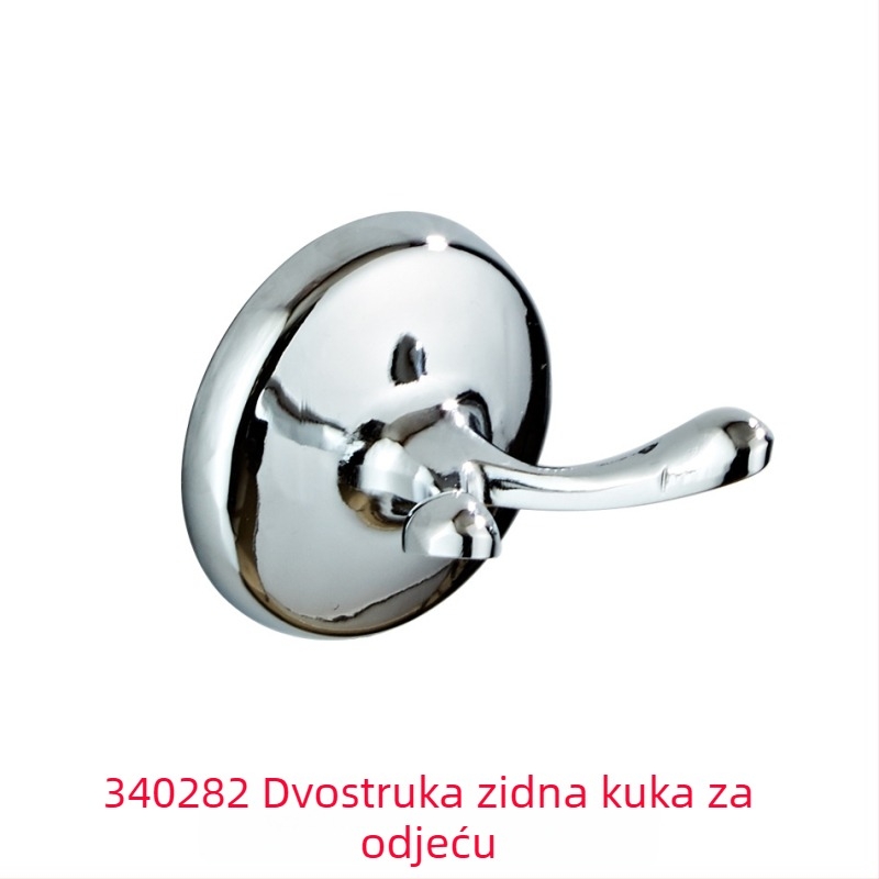 Saint Rejia Četverodijelni set nosača ručnika s kromiranim završnim slojem – Materijal: cinkov spoj + nehrđajući čelik, moderan stil