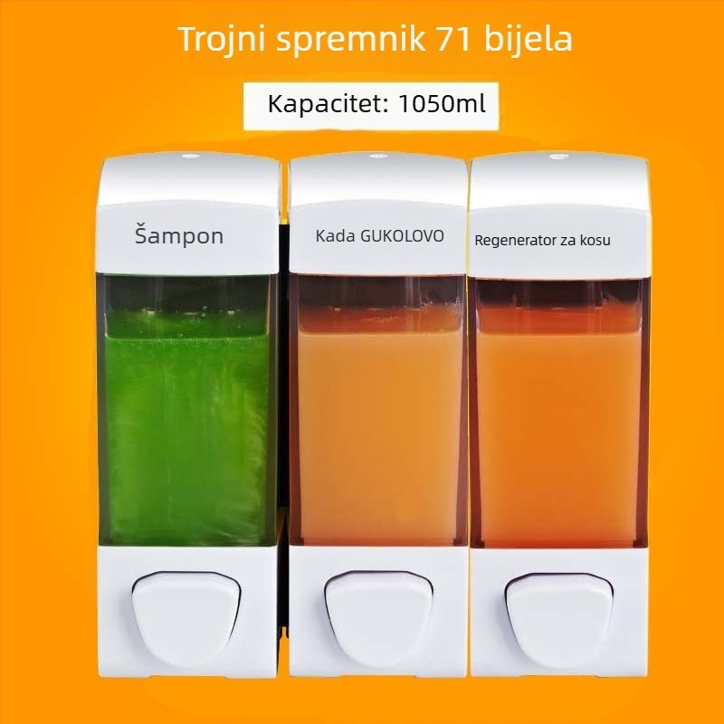 Dvostruki dozator tekućina s ručnim pritiskanjem | ABS materijal, moderni minimalistički dizajn, Brand Yihui