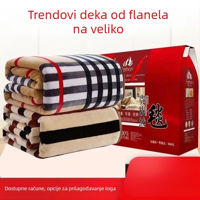 Moju debela deka od koralnog flisa – geometrijski uzorak, poliester, 240 g, prilagodljiva, proljeće i jesen