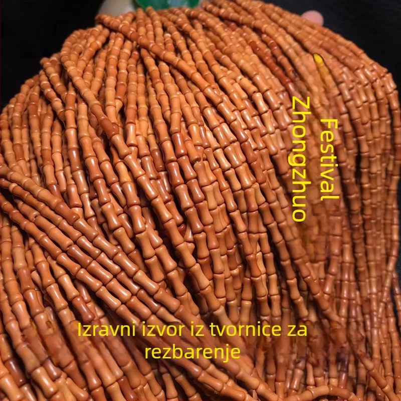 DIY dodaci za nakit: maslinova drvena perla, bambus uzorak, polirani završni sloj, kineski stil, brend Gentle summer