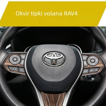 Set unutarnjih dijelova s drvenim uzorkom za Toyota RAV4 Rongfang/Weilanda – ukrasna pločica ručice mjenjača, srednji otvor za zrak i volan