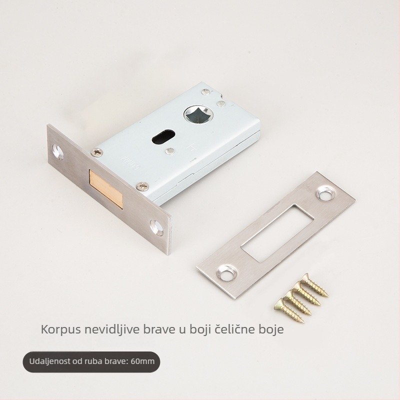 Meihong tijelo brave za kupaonicu – bakar i 201 nehrđajući čelik, modeli: kupaonica, hodnik, nevidljivo tijelo brave, težina 0,3 kg