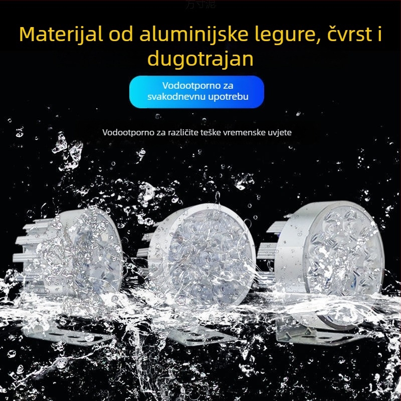 Žarulja glavnog svjetla za motocikle za električna vozila i tricikle, refit spot svjetlo, 1W, vanjski nosač, zamjena žarulje