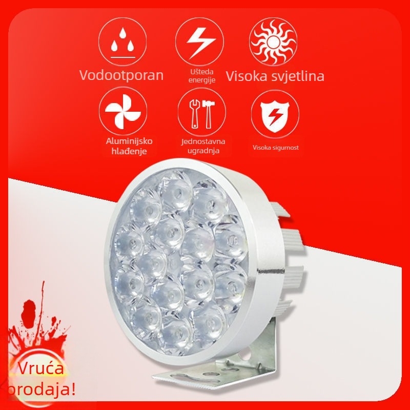 Žarulja glavnog svjetla za motocikle za električna vozila i tricikle, refit spot svjetlo, 1W, vanjski nosač, zamjena žarulje