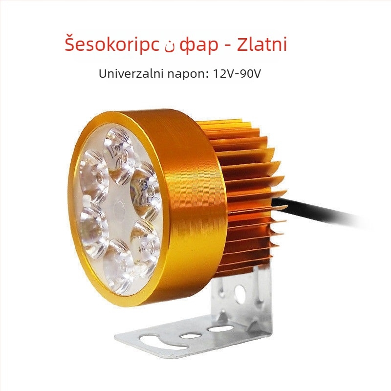 Žarulja glavnog svjetla za motocikle za električna vozila i tricikle, refit spot svjetlo, 1W, vanjski nosač, zamjena žarulje