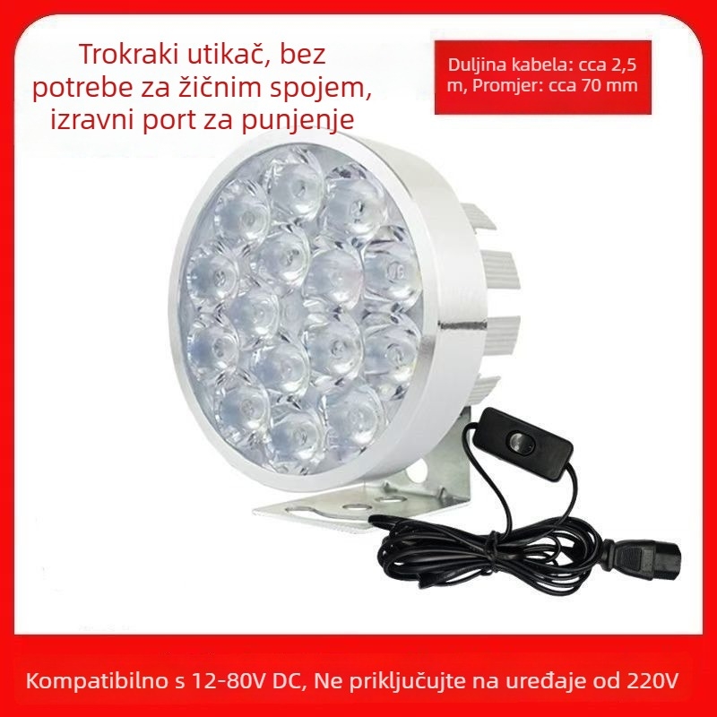 Žarulja glavnog svjetla za motocikle za električna vozila i tricikle, refit spot svjetlo, 1W, vanjski nosač, zamjena žarulje