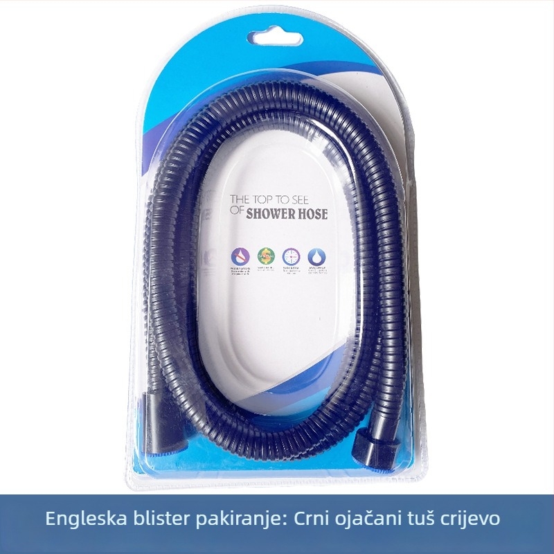 Tuš cijev od nehrđajućeg čelika – ojačana, otporna na eksplozije, otporna na visoke temperature, brzo spajanje, ručna ugradnja (Nominalni tlak 1.6 MPa; Materijal: nehrđajući čelik; Spojnice: nehrđajući čelik)