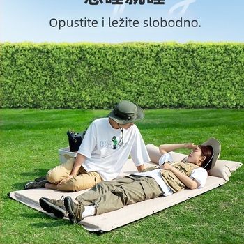 Automatski nafukujući zračni madrac za kampiranje – prenosni podni madrac za odmor, površina od kompozitne tkanine