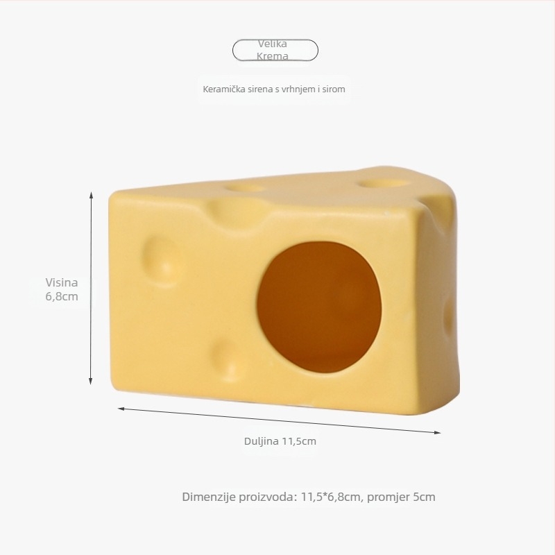Keramičko gnijezdo za hrčka u obliku cheeseburgera za ljetno hlađenje, unutarnja uporaba (Materijal: keramika; Oblik: cheeseburger; Sezona: ljeto; Stil: crtani; Upotreba: unutarnje)