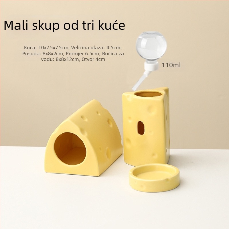 Keramičko gnijezdo za hrčka u obliku cheeseburgera za ljetno hlađenje, unutarnja uporaba (Materijal: keramika; Oblik: cheeseburger; Sezona: ljeto; Stil: crtani; Upotreba: unutarnje)