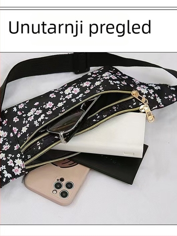 Sportska torbica za struk, unisex, Oxford tkanina, proljeće 2025, za sport na otvorenom