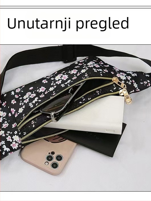 Sportska torbica za struk, unisex, Oxford tkanina, proljeće 2025, za sport na otvorenom