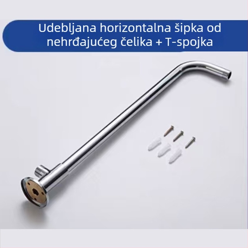 Set za tuširanje od nehrđajućeg čelika | kišni režim | montaža G1/2 | kromirani završni premaz | moderni minimalistički stil