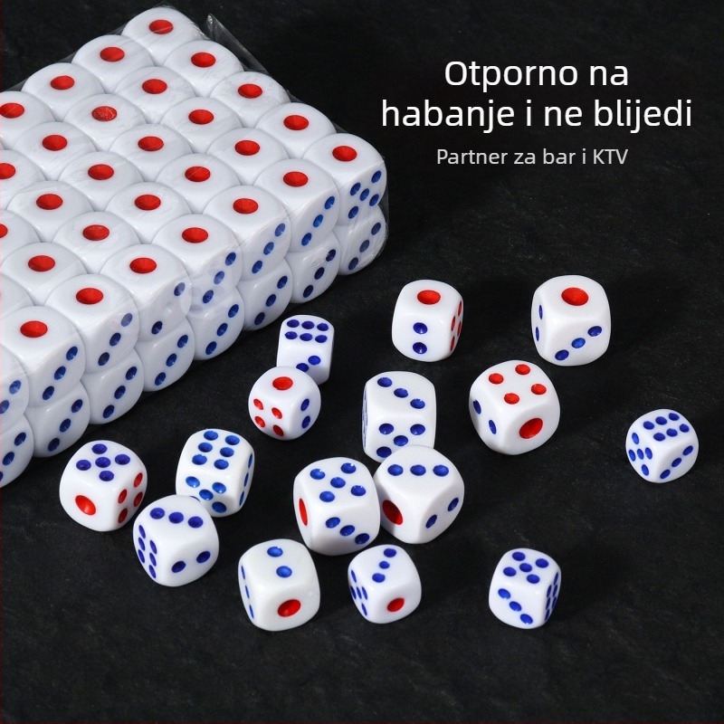 Akrilne kockice sa zaobljenim rubovima, kristalne kocke, na skladištu, model iHFRnr2f; Materijal: Akril; Stil: Zaobljene rubove; Oblik: Drugo; Primijenjene scene: Šah i karte