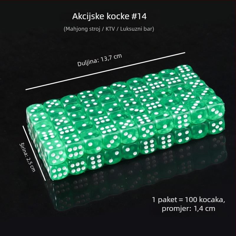 Akrilne kockice sa zaobljenim rubovima, kristalne kocke, na skladištu, model iHFRnr2f; Materijal: Akril; Stil: Zaobljene rubove; Oblik: Drugo; Primijenjene scene: Šah i karte