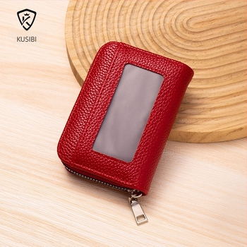 Novčanik za kartice sa zipom, RFID zaštita, 12 pretinaca, za muškarce i žene, PU materijal