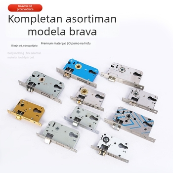 Tijelo brave za unutarnja vrata, nehrđajući čelik, model 001, moderni minimalistički stil