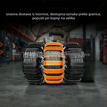 Univerzalna gumena snježna lančica za auto, model 9795, za gume 165–275 mm, težina 75 g (Brend: Simple drunk)