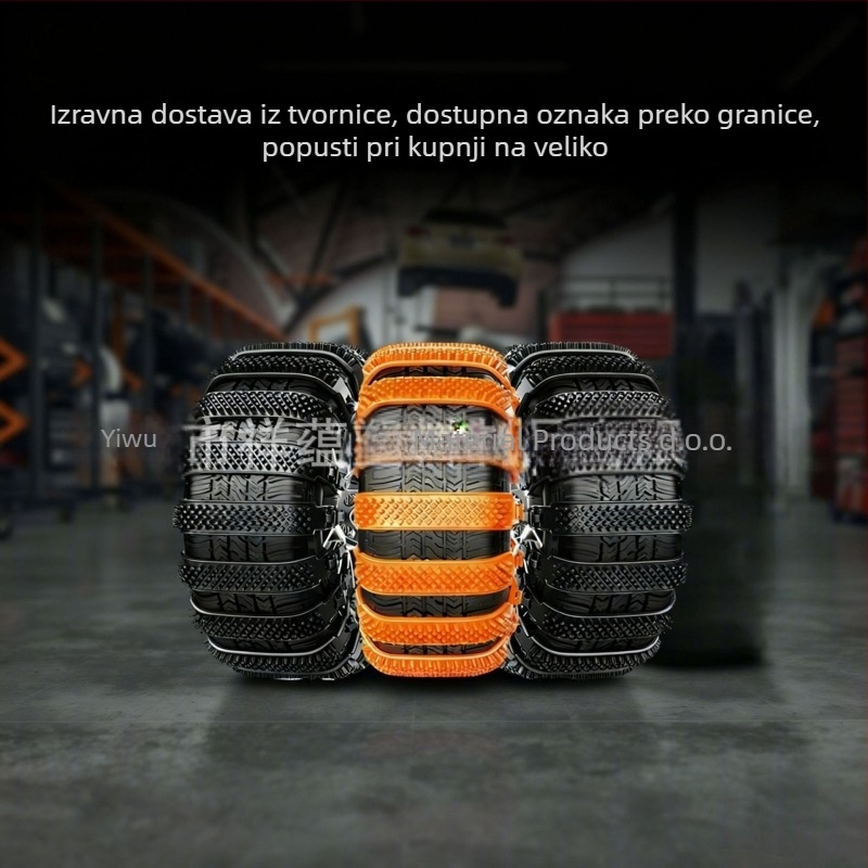 Univerzalna gumena snježna lančica za auto, model 9795, za gume 165–275 mm, težina 75 g (Brend: Simple drunk)