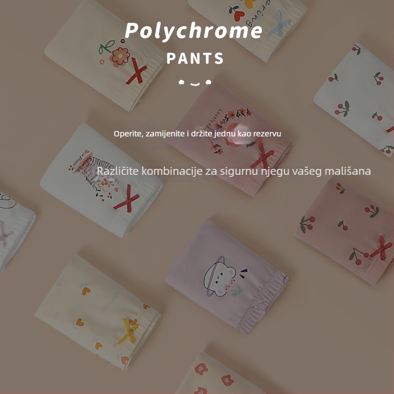 Pamučne bokserice za djevojčice, Klasa A, 95% pamuk, Warm buds