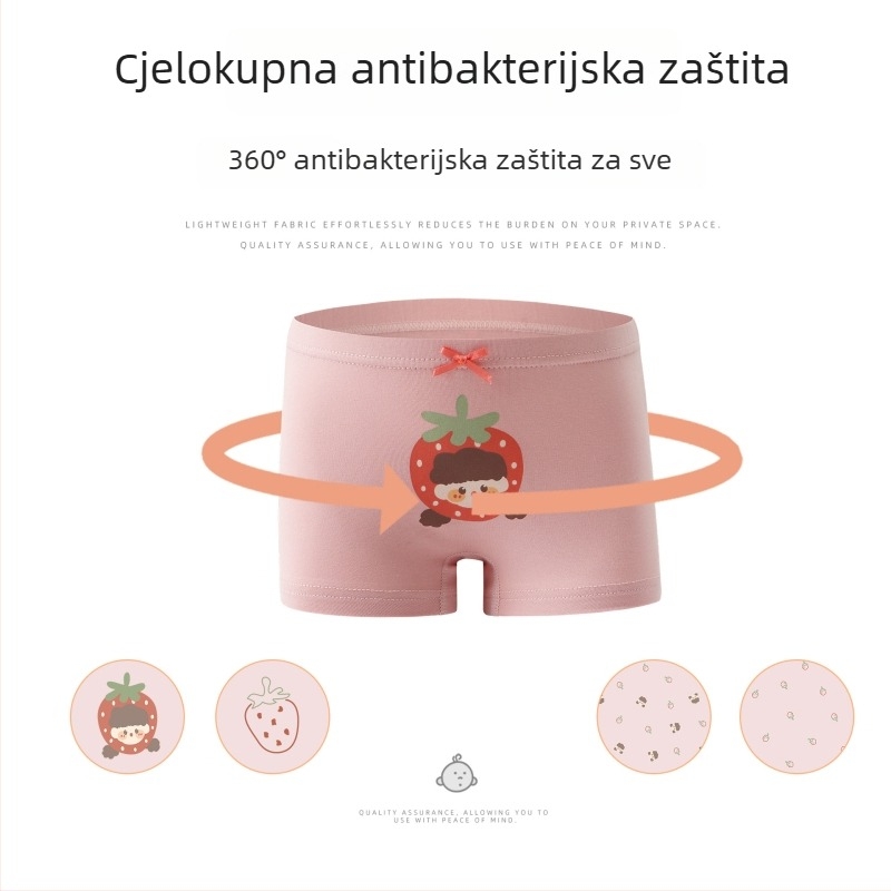 Pamučne bokserice za djevojčice, Klasa A, 95% pamuk, Warm buds