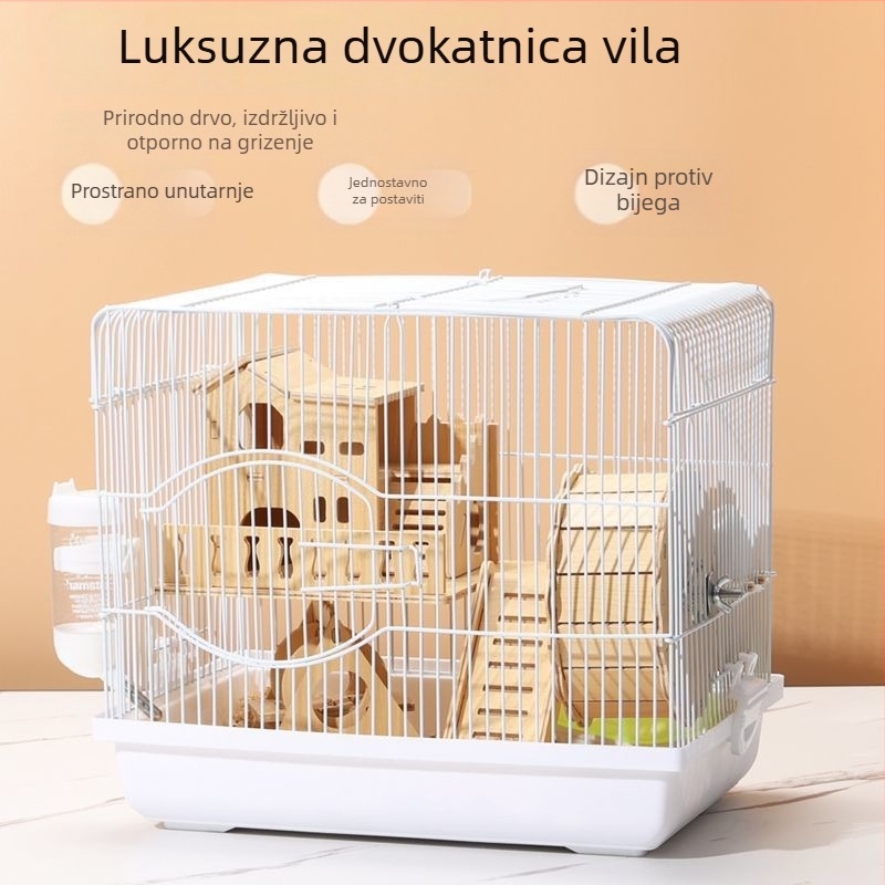 Kavez za hamstere – luksuzna mala kućica, plastična, sigurna za žvakanje, osnovni komplet