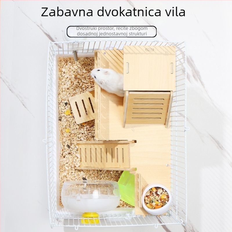 Kavez za hamstere – luksuzna mala kućica, plastična, sigurna za žvakanje, osnovni komplet