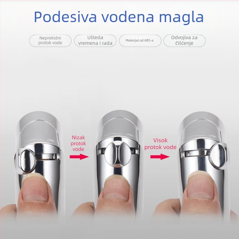 WC bidet sprej s podesivim protokom, ABS materijal, 4-točkovna veza, elektroplating završna obrada, prijenosno