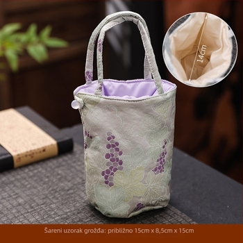 Gongfu čajni set s čajnikom i šalicama u platnenoj torbi — moderan minimalistički stil, za kućnu upotrebu i putovanja