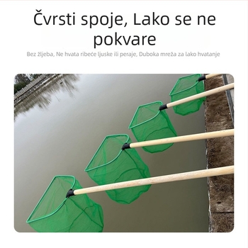 Željezna mreža za akvarij s čvrstom drškom od drveta