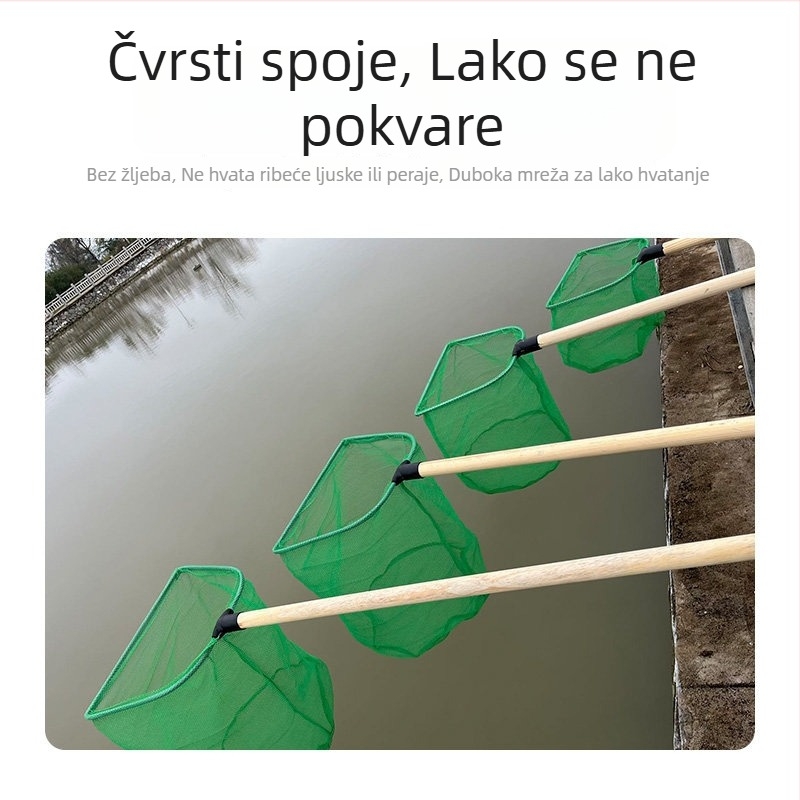 Željezna mreža za akvarij s čvrstom drškom od drveta