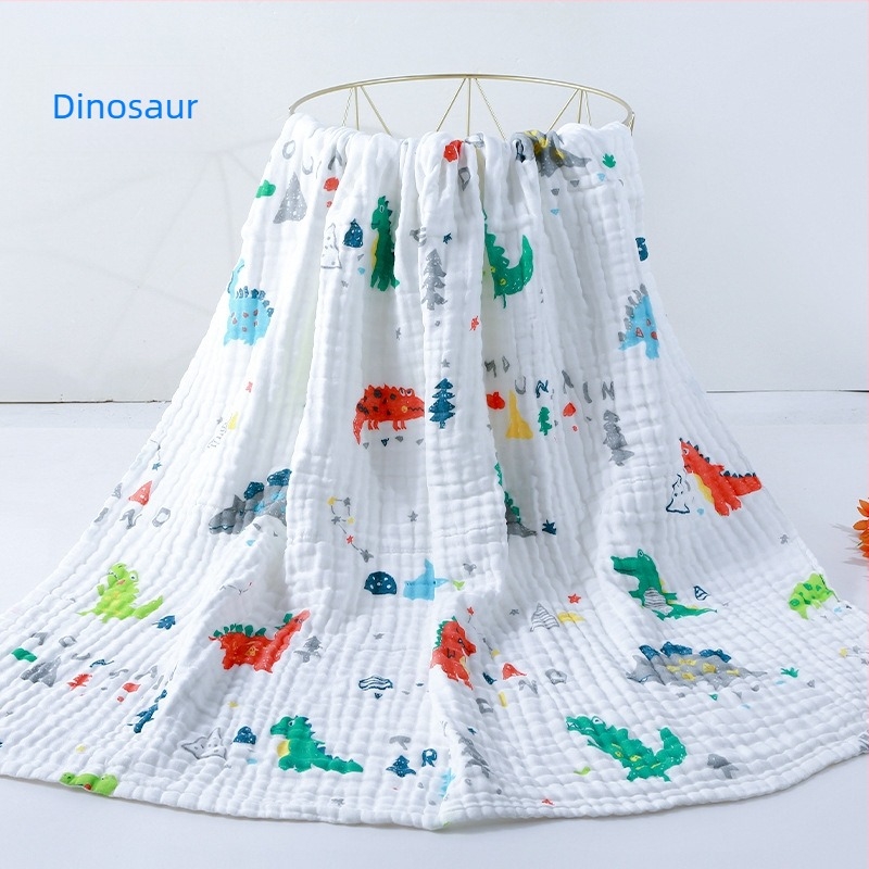 Dječji ručnik za kupanje od čiste pamuka, 6-slojni pokrivač za novorođenčad, ručnik za kupanje s uzorkom životinja