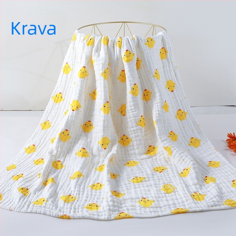 Dječji ručnik za kupanje od čiste pamuka, 6-slojni pokrivač za novorođenčad, ručnik za kupanje s uzorkom životinja