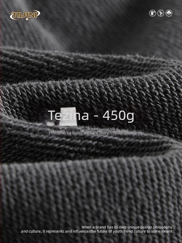 Unisex kratke hlače od pamuka, vezanje na vrhu, širok kroj, mikro-elastičnost, casual gradski stil za svakodnevnu upotrebu