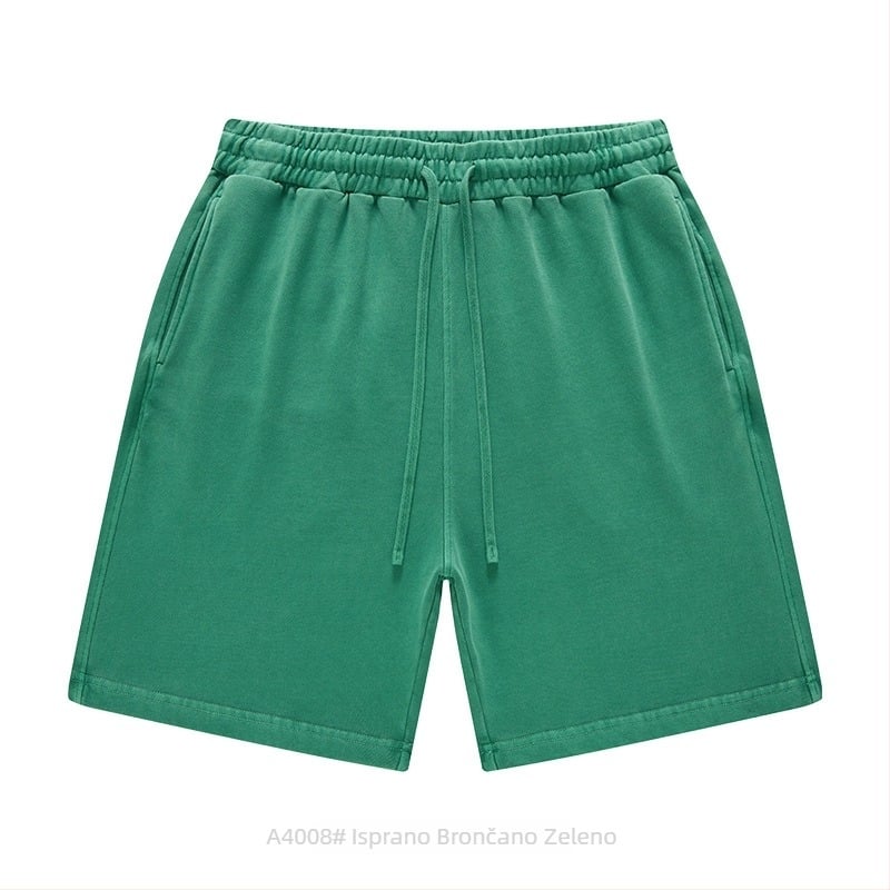 Unisex kratke hlače od pamuka, vezanje na vrhu, širok kroj, mikro-elastičnost, casual gradski stil za svakodnevnu upotrebu