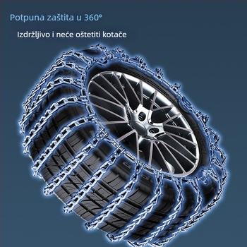 Čelični protuklizni snježni lanac – univerzalno za automobile, pickup vozila, SUV, kombije i terenska vozila